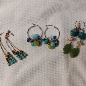 Earrings of Various Styles (set of 3)